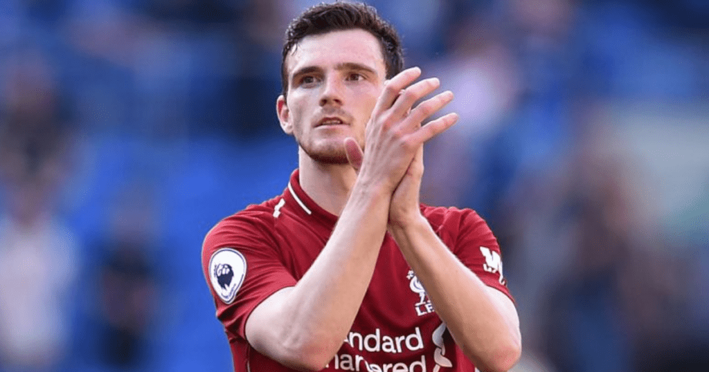 Andrew Robertson plays for Liverpool in Premier League