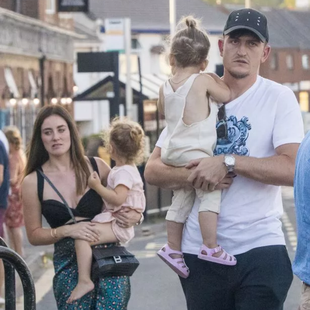 Harry Maguire with his family