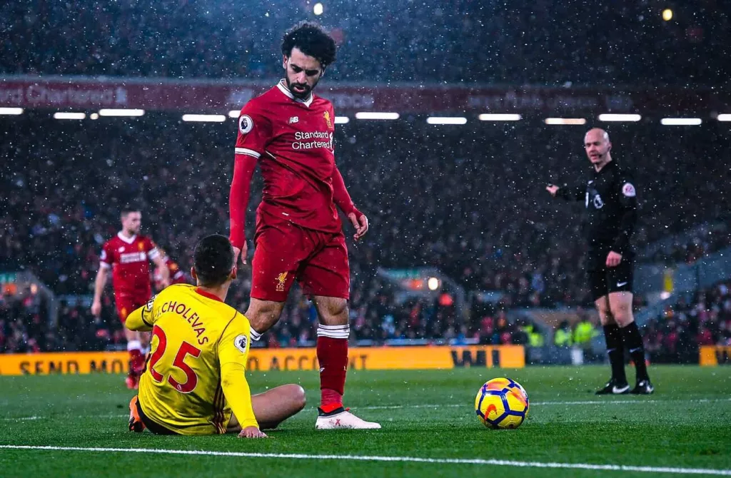 Mohamed Salah in action for Liverpool