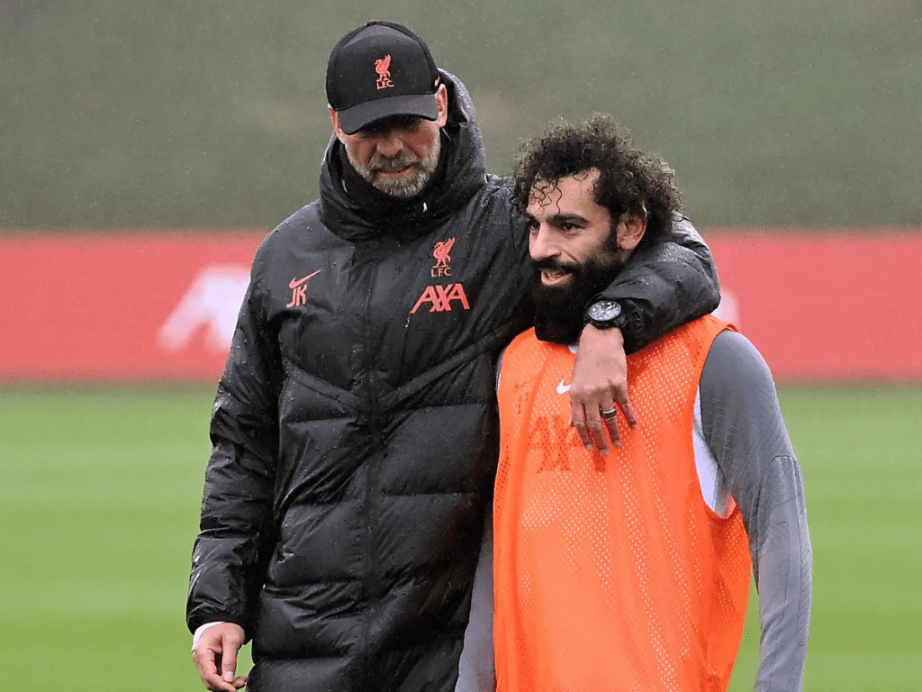 Mo Salah and Jurgen Klopp