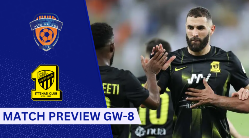 Al Feiha vs Al Ittihad, Saudi Pro League, Gameweek 8