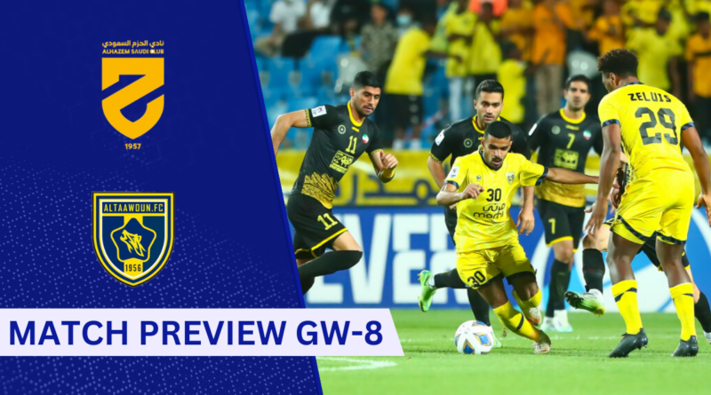 Al Hazm vs. Al Taawoun, Saudi Pro League, Gameweek 8