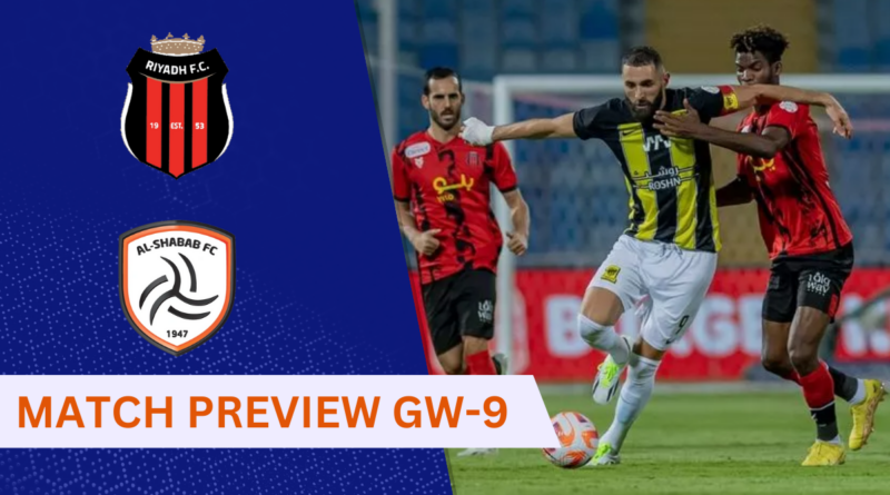 Al Riyadh vs. Al Shabab, Saudi Pro League, Gameweek 9