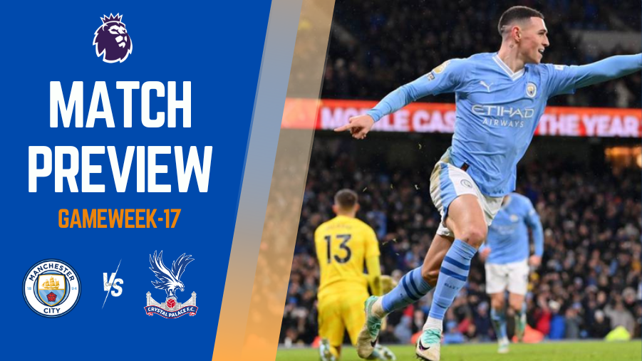 Manchester City are back in Premier League action on Saturday evening as they are set to host the Eagles, Crystal Palace at the Etihad Stadium