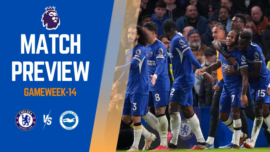 10th placed Chelsea FC play host to 8th placed high flyers Brighton & Hove Albion at the Stamford Bridge stadium this Sunday, 3rd December 2023