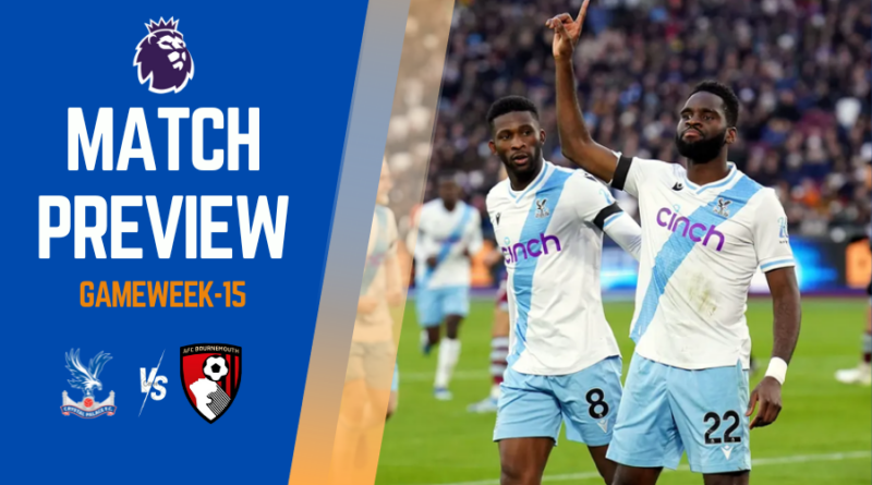 Crystal Palace entertain 16th placed Bournemouth as hosts at the Selhurst Park stadium this Wednesday, 6 December, 2023 evening, 19:30 kick-off.