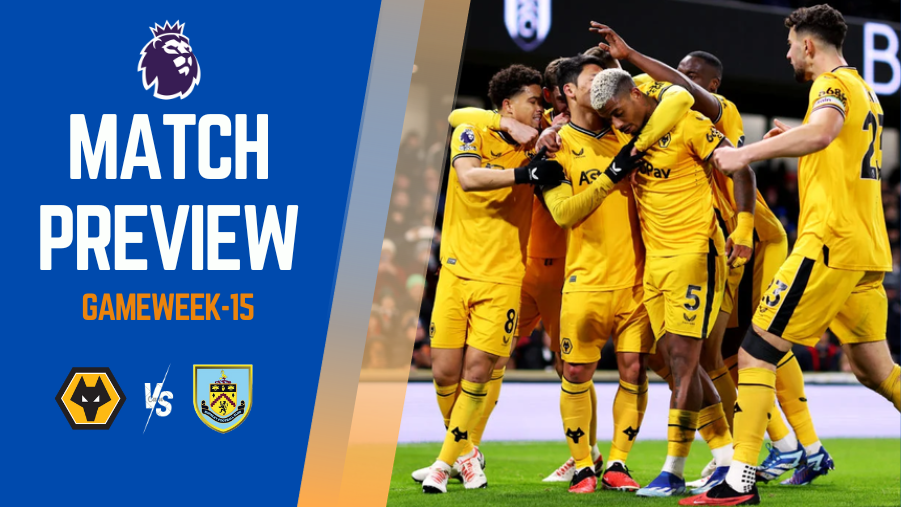 Wolves go head-to-head against Burnley on Matchweek 15 of the English Premier League