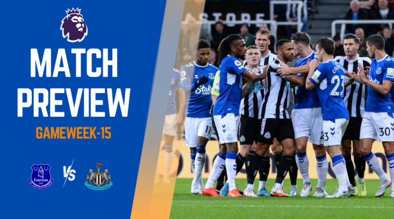 Everton will face off against Newcastle United in Premier League gameweek 15