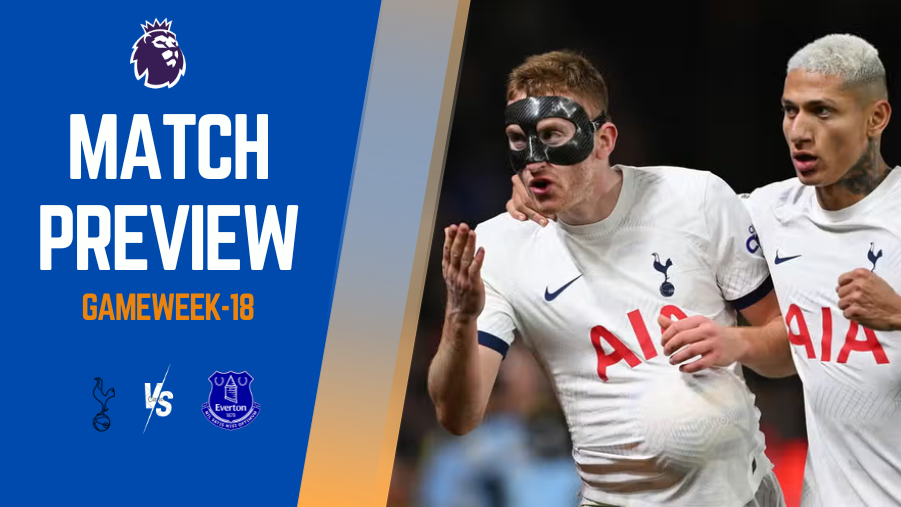 Tottenham is all set to play against Everton on matchday 18 of the English Premier League. Both teams are placed very differently in the Premier League table.