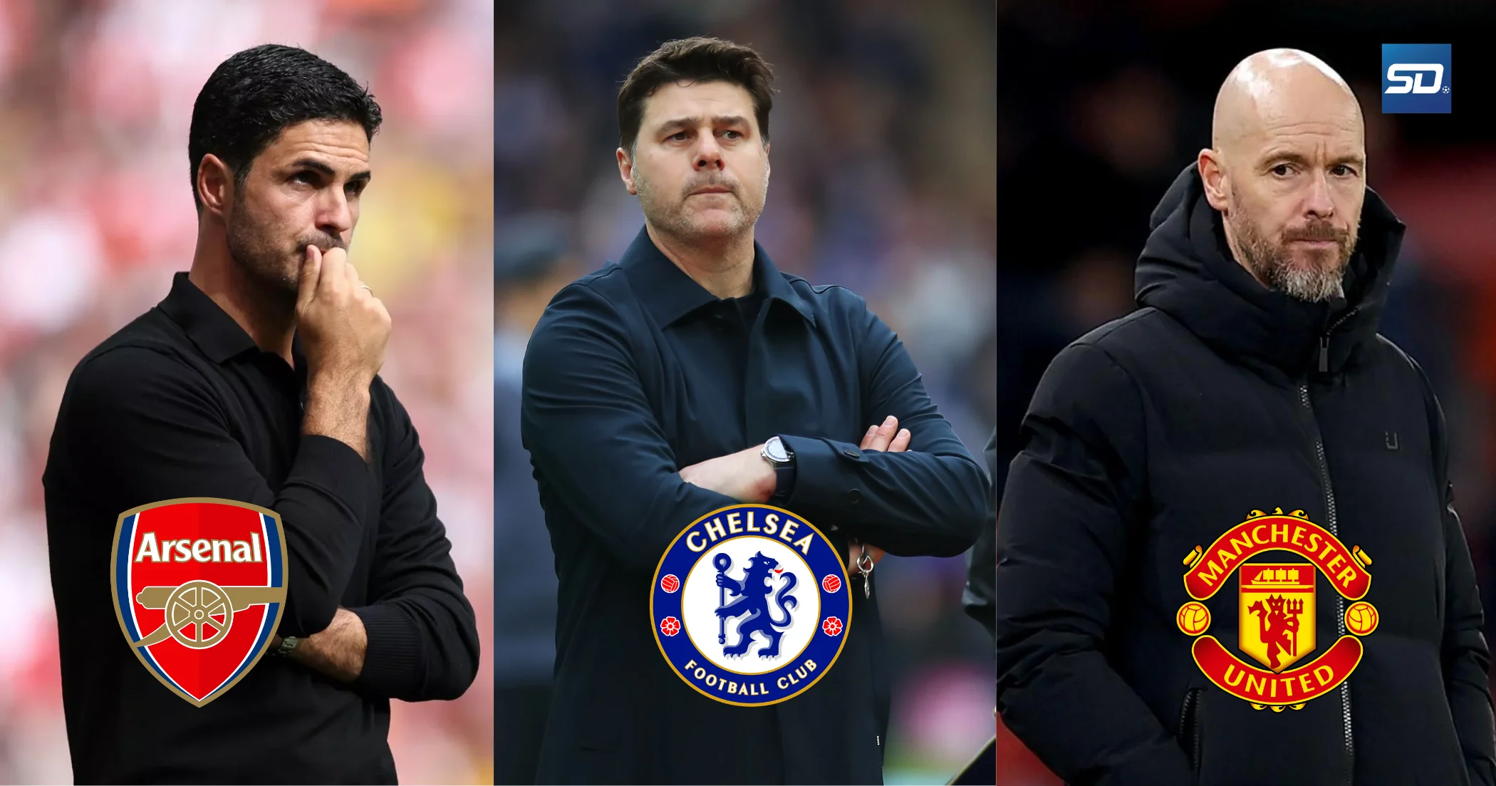 Arteta, Pochettino, Ten Hag