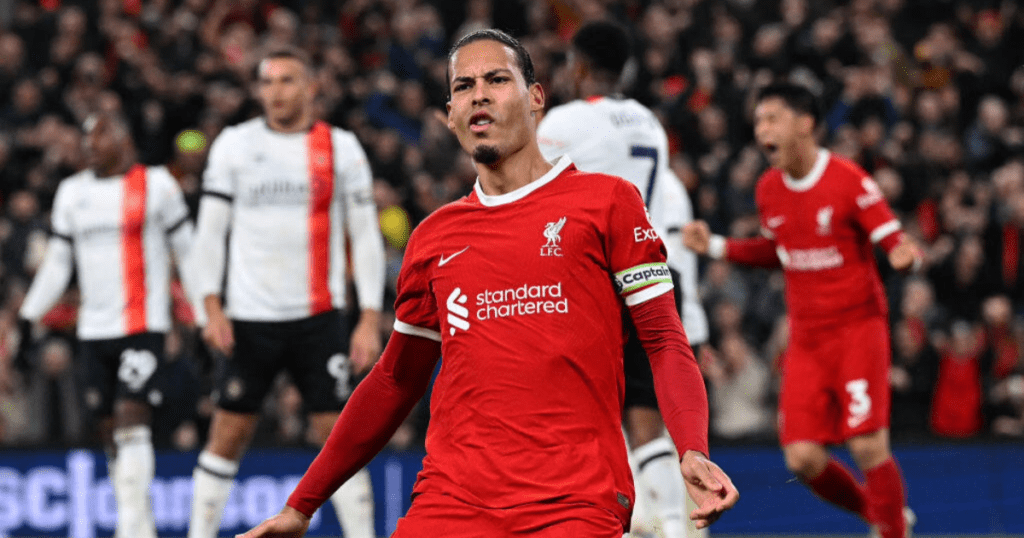 Virgil van Dijk celebrating (Credit: Getty)