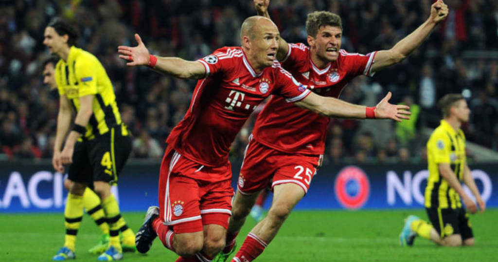 Bayern Munich beat Borussia Dortmund in the last Champions League final played at Wembley Stadium (Credit: Getty)