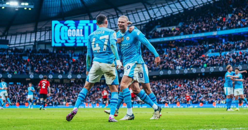 Foden, Haaland celebrating (Credit: Getty)