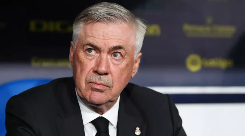 Carlo Ancelotti in the dugout