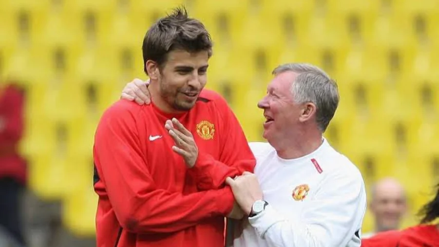 Gerard Pique and Sir Alex Ferguson