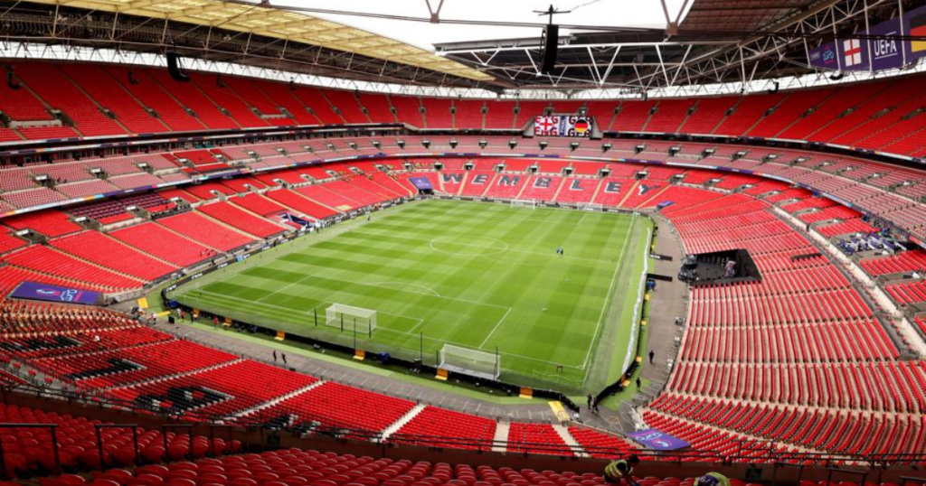 London's iconic Wembley Stadium will host the Champions League 2023-24 season final (Credit: Getty)