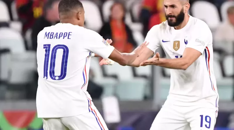 Kylian Mbappe and Karim Benzema