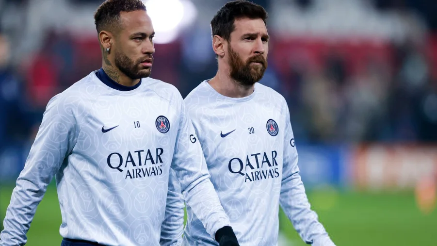 Neymar and Leo Messi at PSG