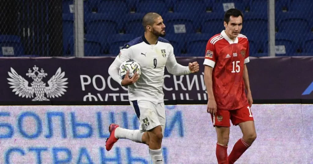 Russia Vs Serbia during previous Nations League tournament
(Credits: Getty)