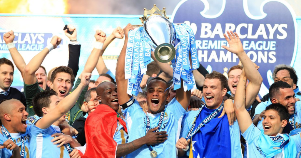 Man City's first PL title win
(Credits: Getty)