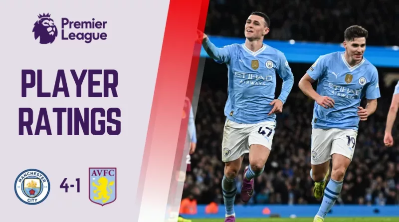 Man City vs Aston Villa Player Ratings