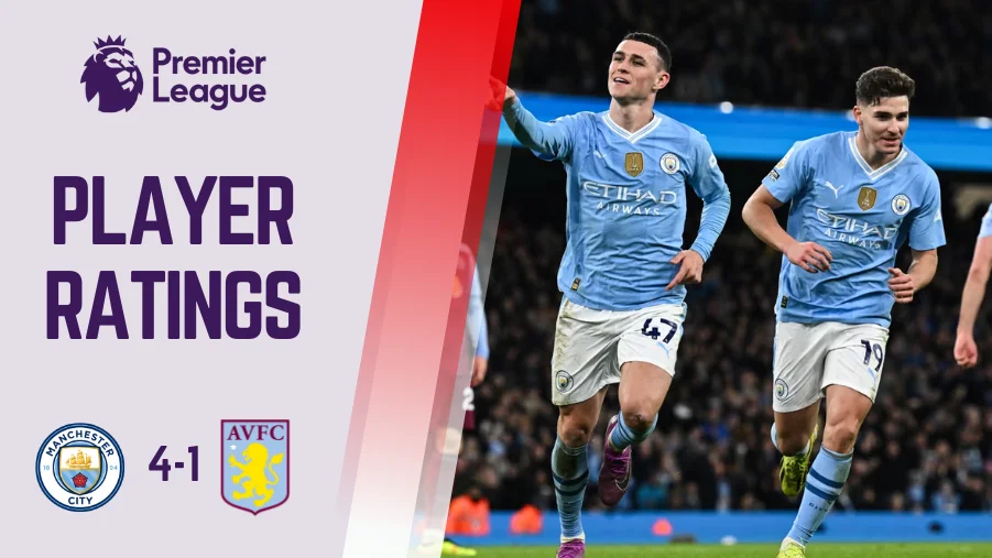 Man City vs Aston Villa Player Ratings