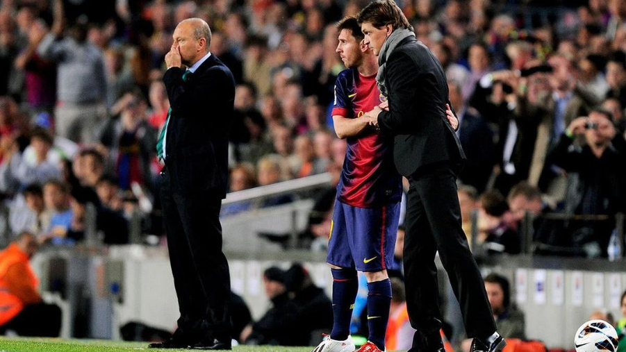 Lionel Messi and Tito Vilanova
