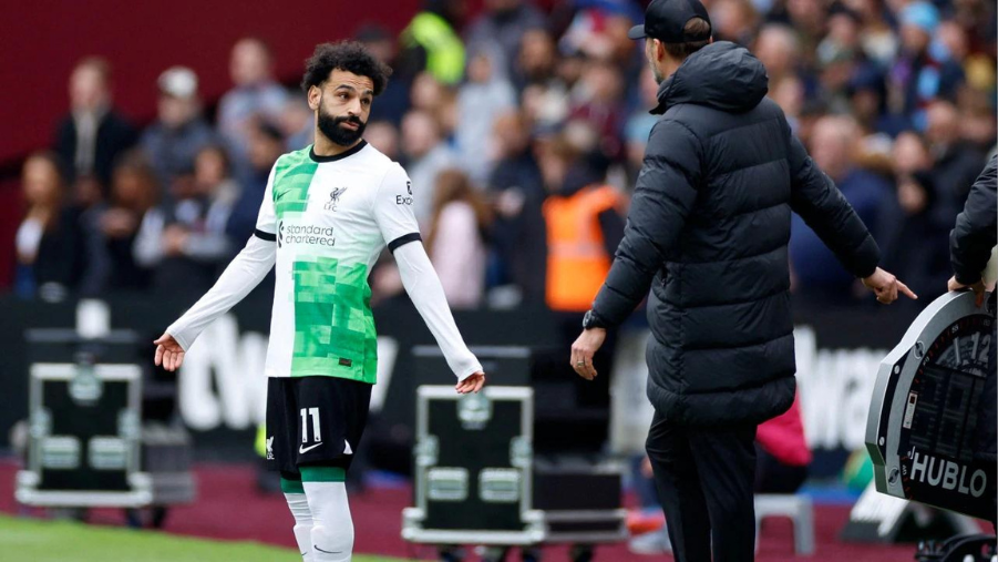 Mohamed Salah and Jurgen Klopp