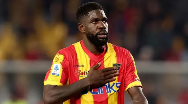 Former Barcelona defender Samuel Umtiti given warm reception on Leece return