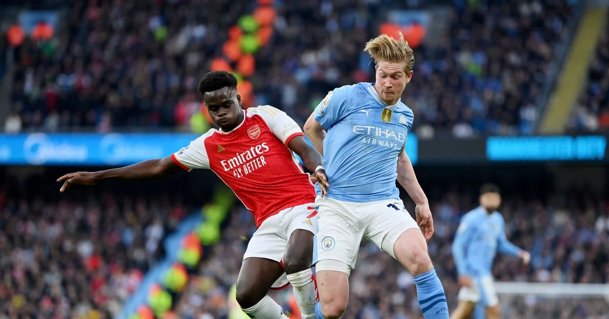 Bukayo Saka and Kevin De Bruyne