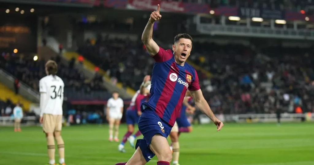 Barcelona striker Robert Lewandowski