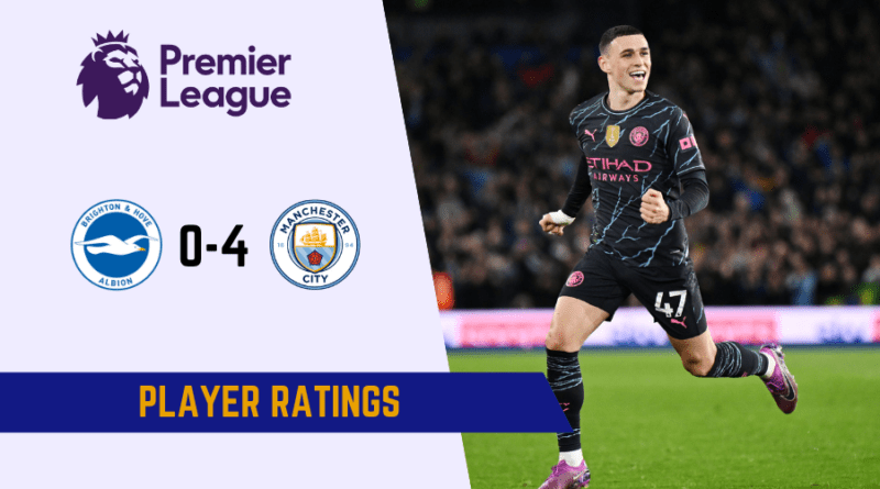 Brighton vs Manchester City Player Ratings