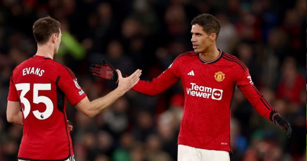 Raphael Varane and Jonny Evans