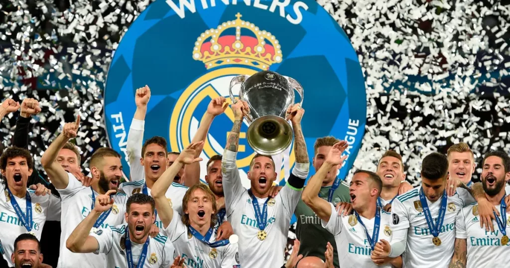Los Blancos after beating Liverpool in UCL 2018 final (credits: getty)