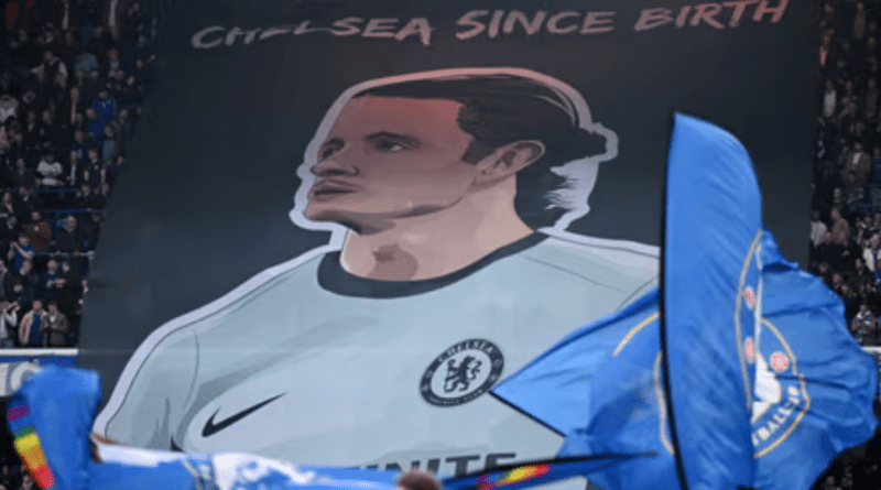 Chelsea fans show Conor Gallagher banner