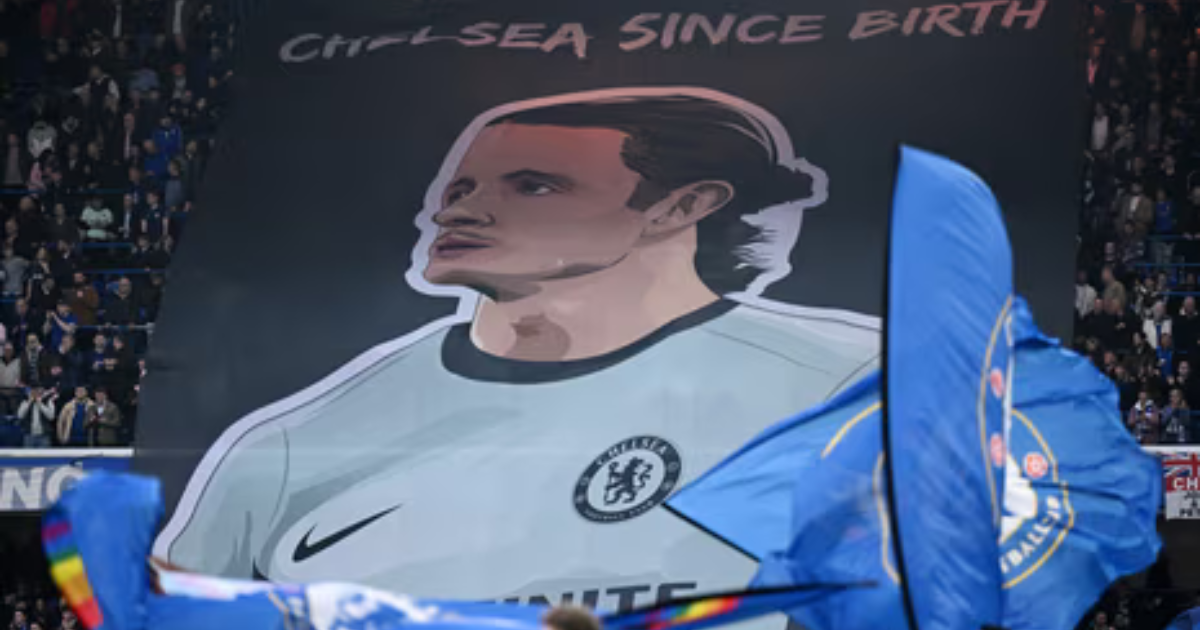 Chelsea fans show Conor Gallagher banner