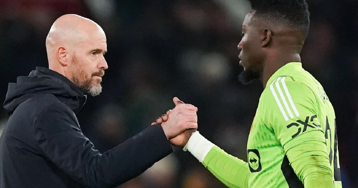 Andre Onana with Erik ten Hag