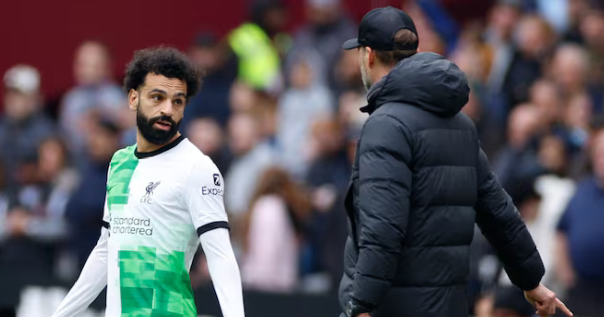 Moh Salah and Jurgen Klopp