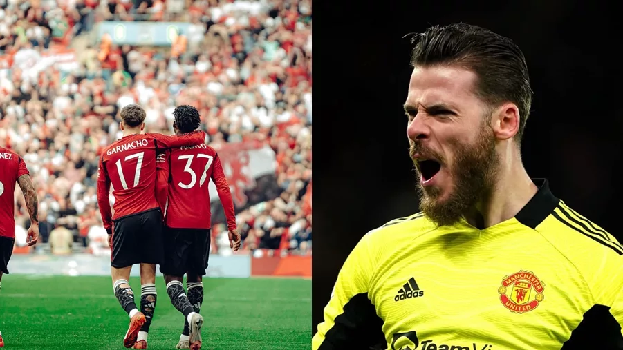 David De Gea reacts Manchester United's FA Cup final win