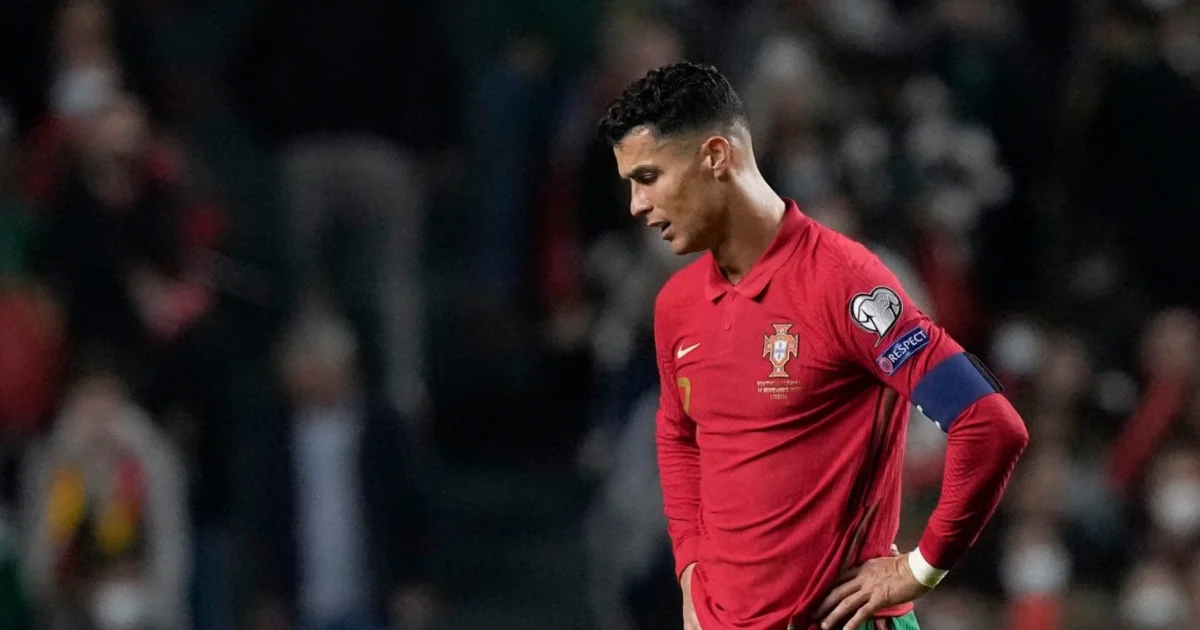 Ronaldo tears during Portugal vs Slovenia
