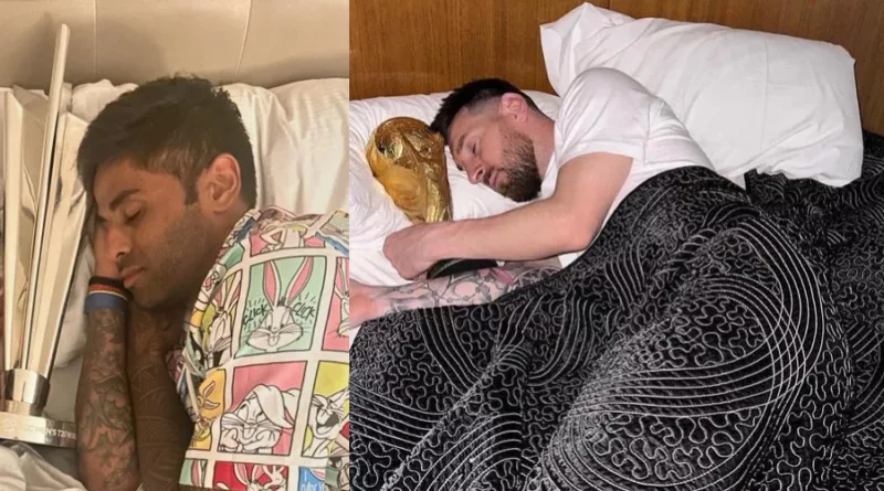 Suryakumar Yadav Recreates Messi's Iconic World Cup Trophy Celebration