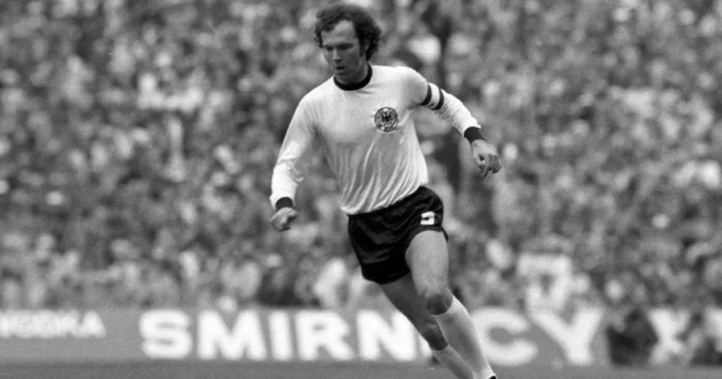 Franz Beckenbauer in a match with Germany