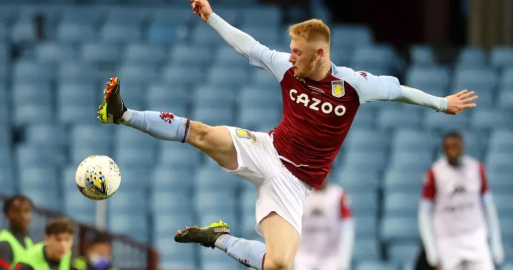 Brad Young with Aston Villa