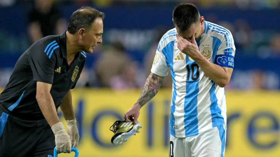 Lionel Messi Forced Off In Tears With Ankle Injury In Copa America Final