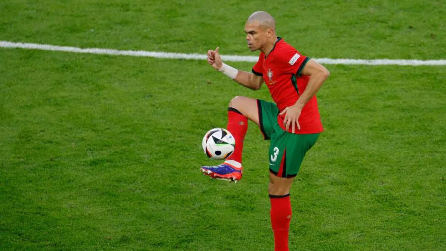 Pepe in action for Portugal