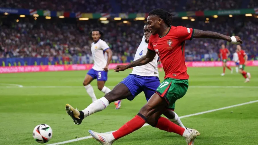 Rafael Leao in action for Portugal