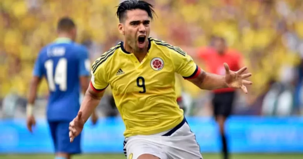 Radamel Falcao celebrates a goal