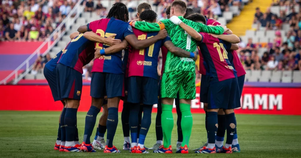 Barcelona team ahead of Monaco game