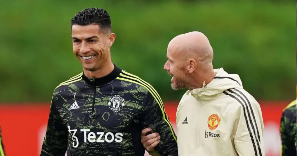 Cristiano Ronaldo and Erik ten Hag