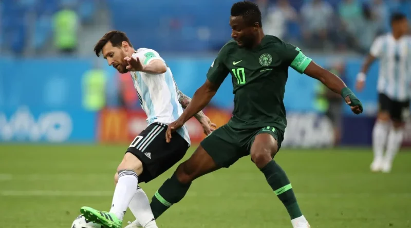 Lionel Messi and John Obi Mikel